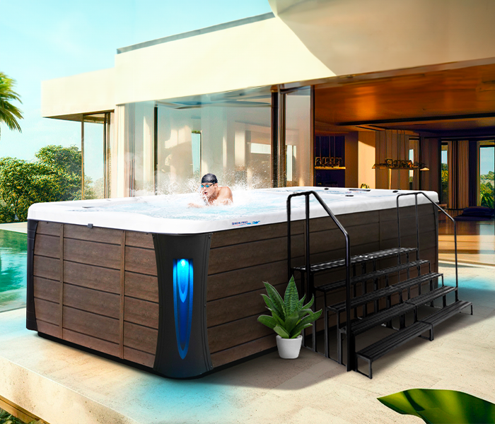 Calspas hot tub being used in a family setting - Tampa